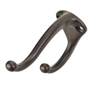 Hardware Resources - 1-1/16" x 1-1/2" Robe/Coat/Hat Hook in Brushed Oil Rubbed Bronze