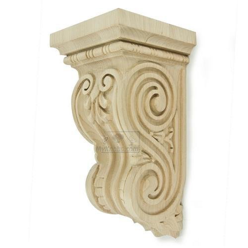 9 1/2" Tall Hand Carved Wooden Corbel in Maple