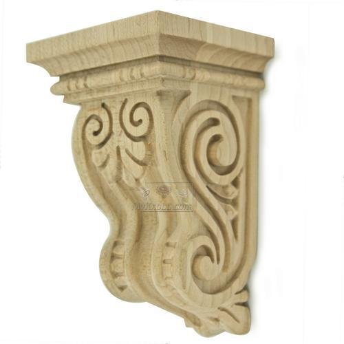 4 1/2" Tall Hand Carved Wooden Corbel in Maple