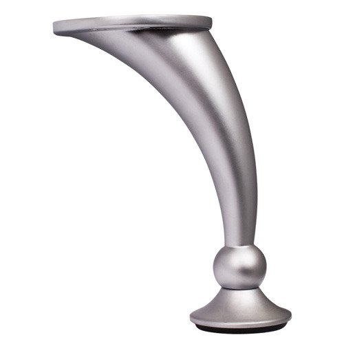 Rounded Furniture Leg in Brushed Chrome