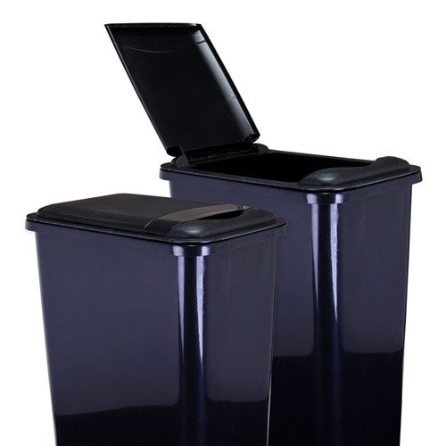 Lid for 50-Quart Plastic Waste Container in Black
