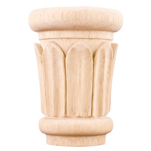 4 3/4" Acanthus Traditional Capital in Rubberwood Wood