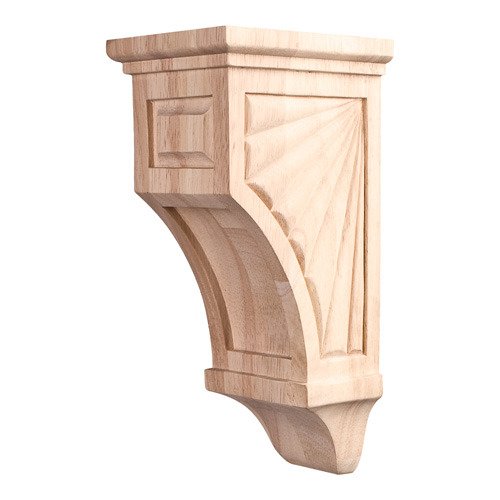 10" Scalloped Mission Corbel in Hard Maple Wood