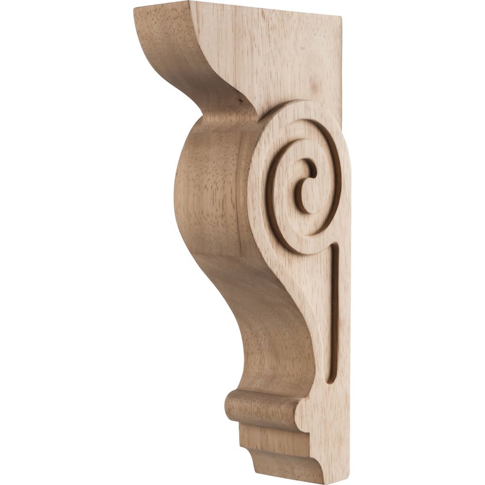 2" x 5"x 10" Transitional Scrolled Corbel in Cherry Wood
