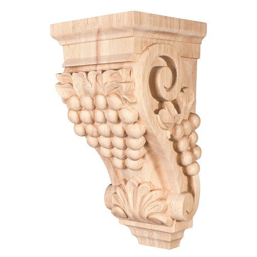 Small Grape Traditional Corbel in Hard Maple Wood