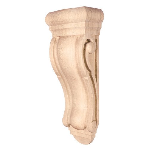 5" x 14" x 3 5/16" Rounded Traditional Corbel in Hard Maple Wood
