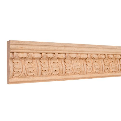 3 3/4" Acanthus Traditional Hand Carved Mouldings in Basswood Wood (8 Linear Feet)