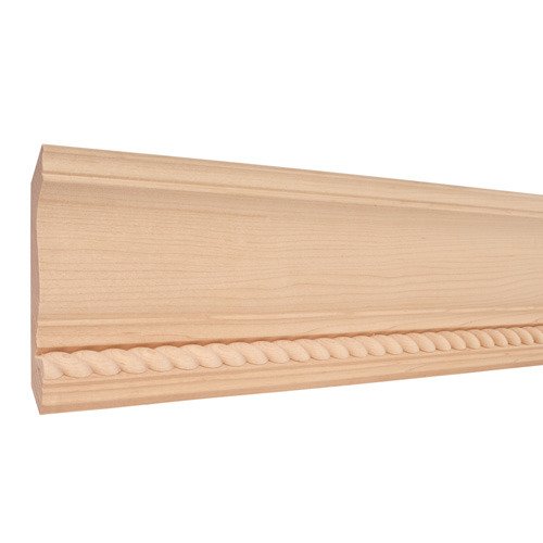 5-3/4" x 7/8" Crown Moulding with 3/4" Rope in Maple Wood (8 Linear Feet)