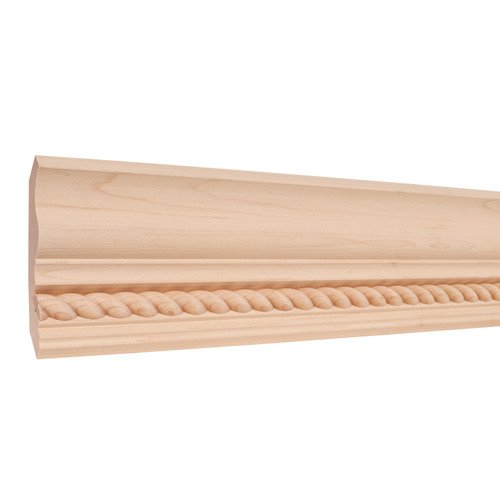 4-1/2&#8221; X 3/4&#8221; Crown Moulding with 3/4" Rope in Alder Wood (8 Linear Feet)