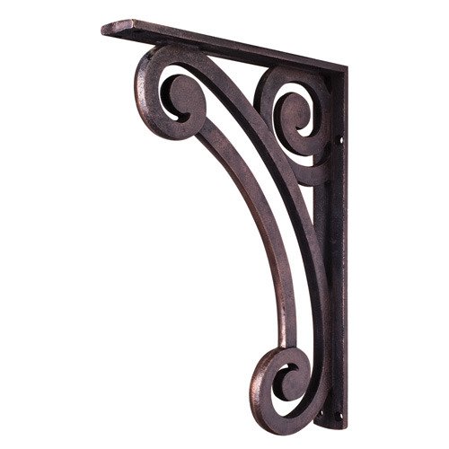 Metal (Iron) Pierced Scrolled Bar Bracket in Brushed Oil Rubbed Bronze