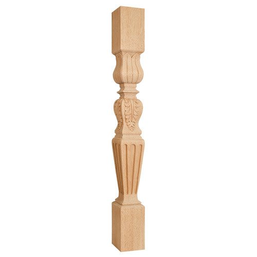 3 3/4" x 35 1/2" 3 3/4" Acanthus /Fluted Traditional Post in Cherry Wood