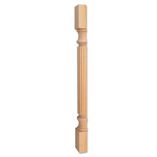 Wood Post with Reed Pattern (Island Leg) in Maple Wood