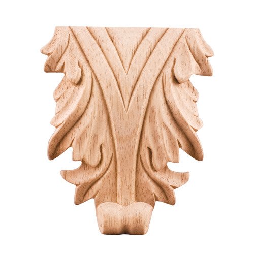 Acanthus Traditional Applique in Rubberwood Wood
