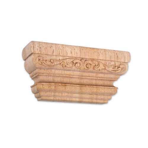 3" Acanthus Traditional Capital in Hard Maple Wood