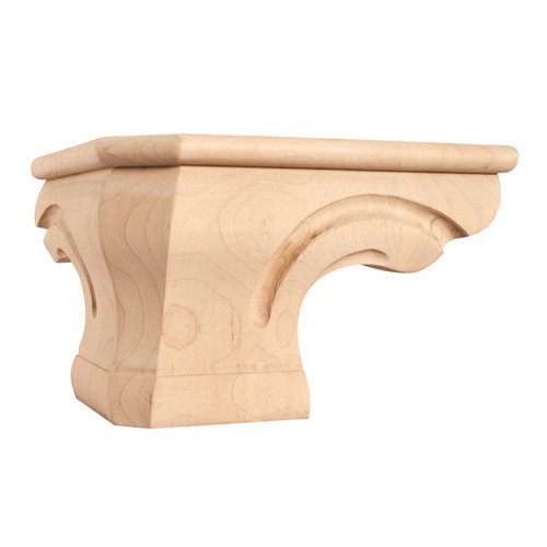 4 1/2" Rounded Traditional Pedestal Foot in Cherry Wood