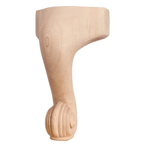 4 3/4" x 8" x 4 1/8" French Traditional Leg in Hard Maple Wood