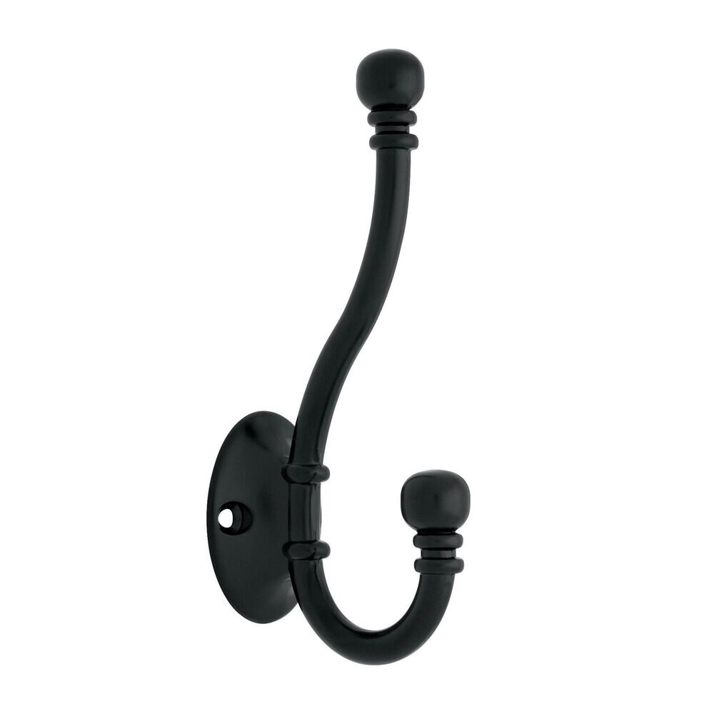 Ball End Coat and Hat Hook in Matte Black