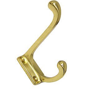 Double Hook in Polished Brass Lacquered