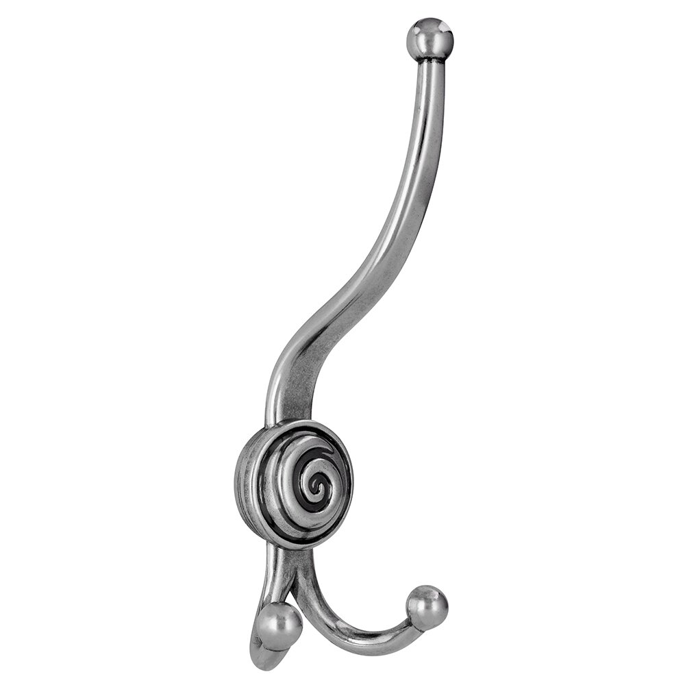 Spiral hook in Antique Silver