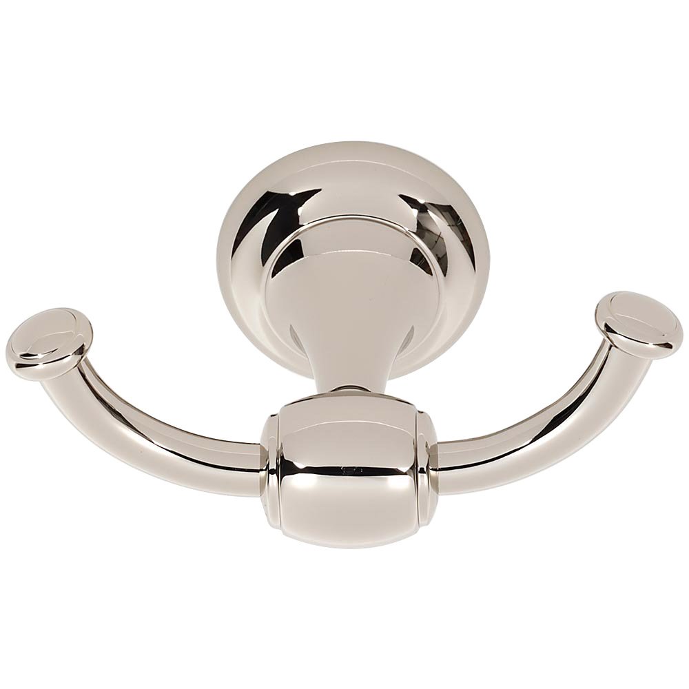 Double Robe Hook in Polished Nickel