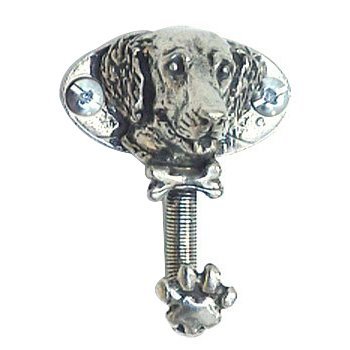 Golden Retriever Hook in Pewter with White Wash
