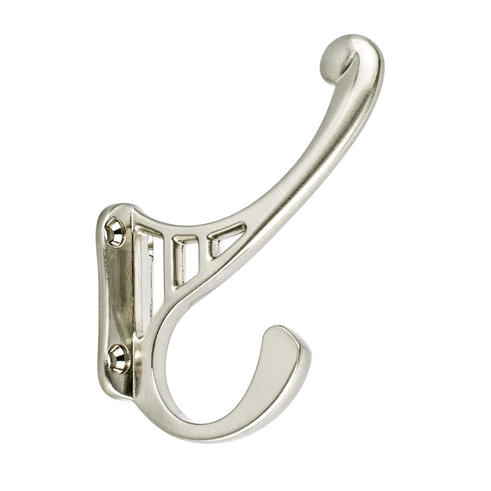 4" Long Timeless Charm Hook in Brushed Nickel