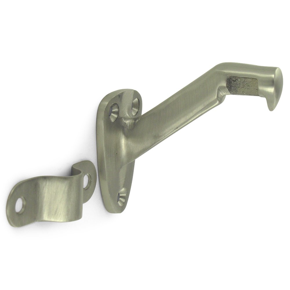 Solid Brass 3 5/16" Projection Hand Rail Bracket (Sold Individually) in Brushed Nickel