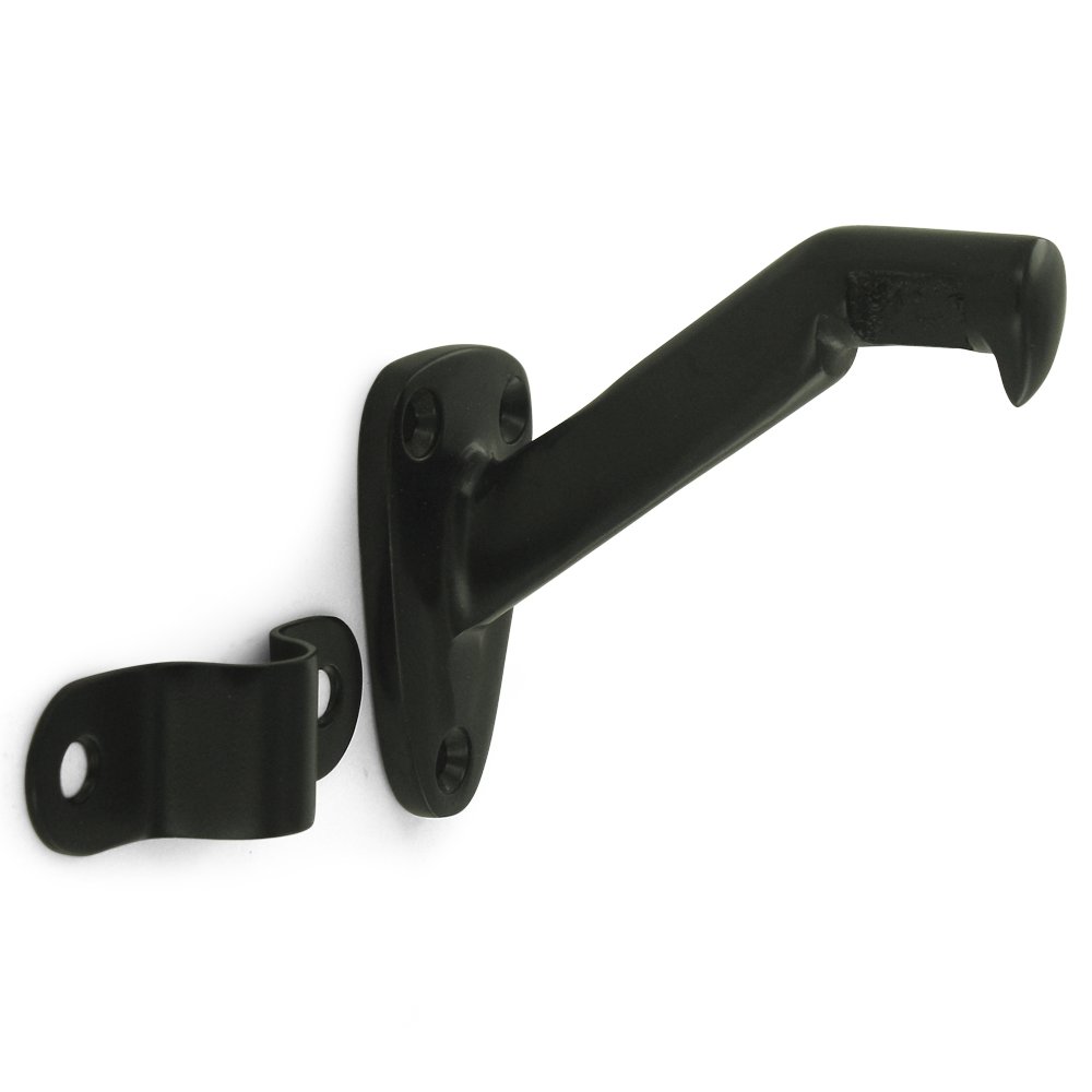 Solid Brass 3 5/16" Projection Hand Rail Bracket (Sold Individually) in Paint Black