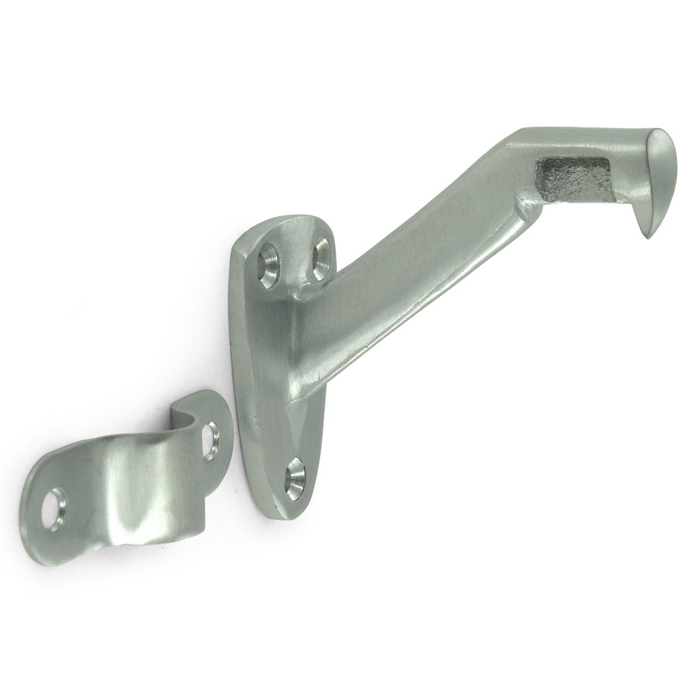 Solid Brass 3 5/16" Projection Hand Rail Bracket (Sold Individually) in Brushed Chrome