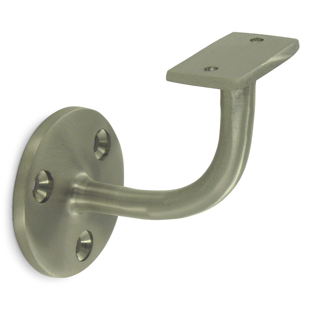 Solid Brass 3" Projection Light Duty Hand Rail Bracket (Sold Individually) in Brushed Nickel
