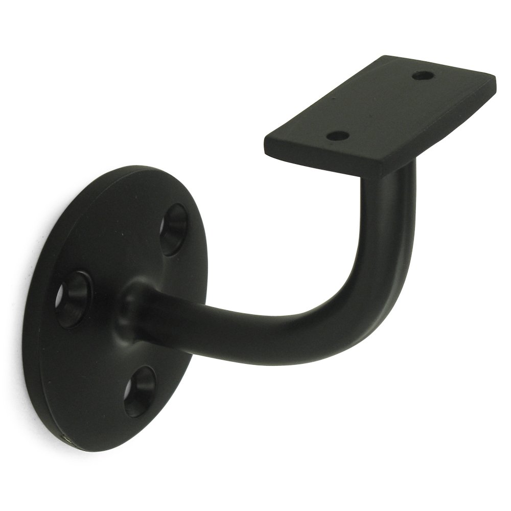 Solid Brass 3" Projection Light Duty Hand Rail Bracket (Sold Individually) in Paint Black