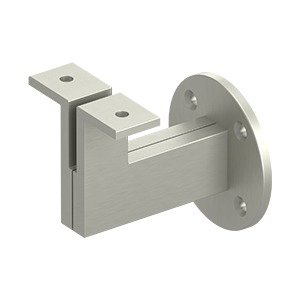 Modern 3 1/4" Projection Hand Rail Bracket (Sold Individually) in Brushed Nickel