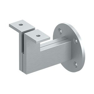 Modern 3 1/4" Projection Hand Rail Bracket (Sold Individually) in Brushed Chrome