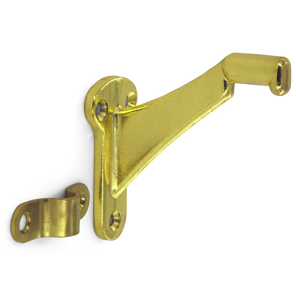 3 1/4" Projection Zinc Hand Rail Bracket (Sold Individually) in Polished Brass