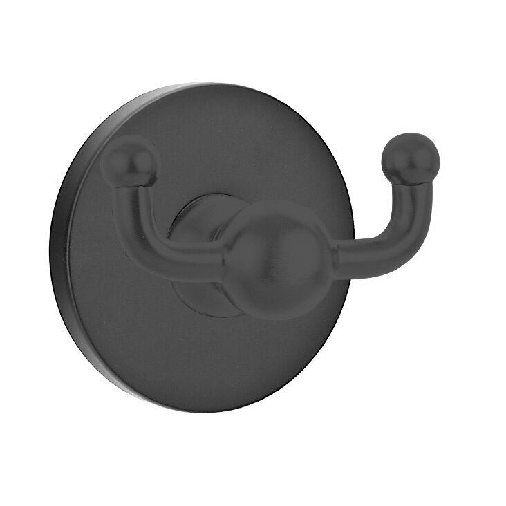 Small Disk Double Hook in Flat Black