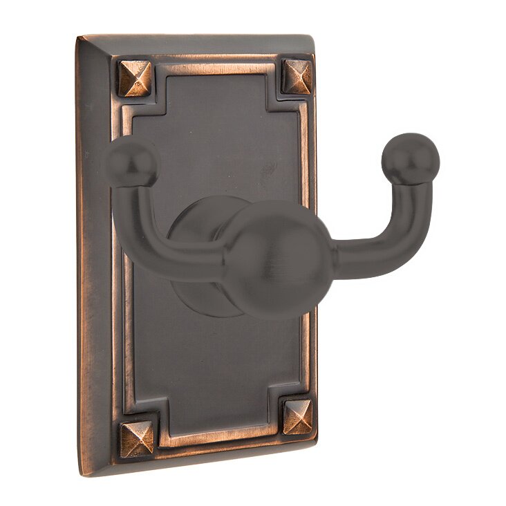 Arts & Crafts Double Hook in Oil Rubbed Bronze