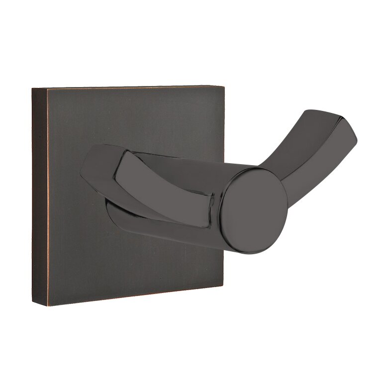 Square Double Hook in Oil Rubbed Bronze