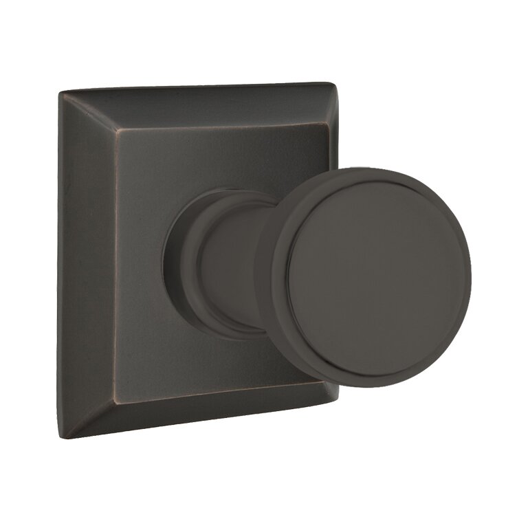 Transitional Brass Hook with Quincy Rosette in Oil Rubbed Bronze