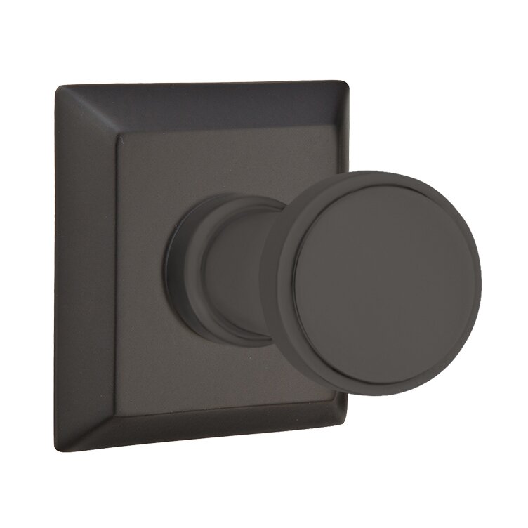 Transitional Brass Hook with Quincy Rosette in Flat Black