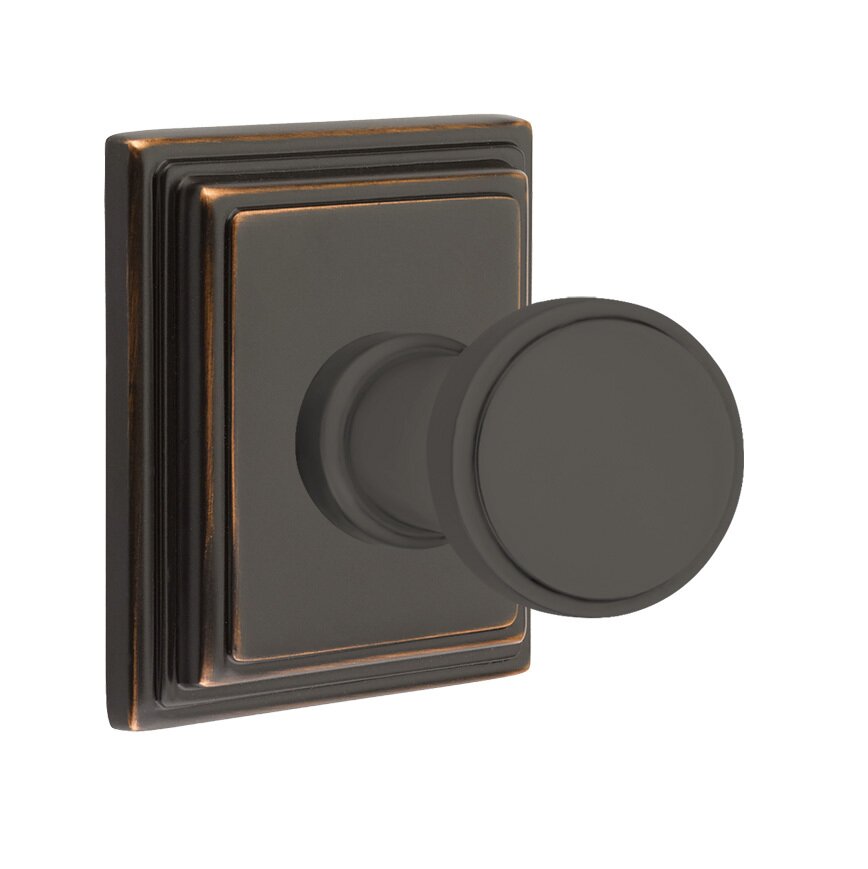 Transitional Brass Hook with Wilshire Rosette in Oil Rubbed Bronze