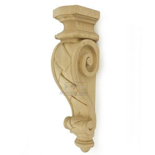 13" Tall Hand Carved Wooden Corbel in Maple