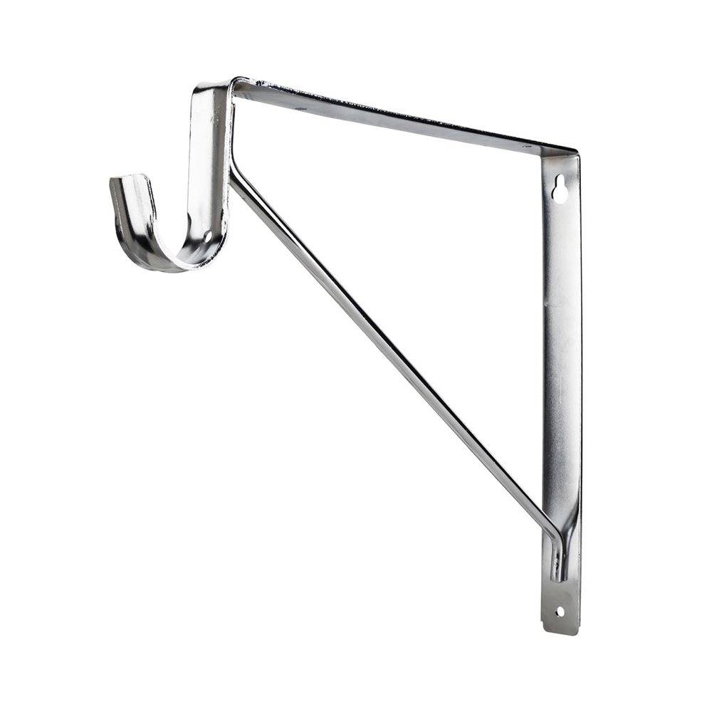 Shelf & Rod Support Bracket for 1516 Series Closet Rods in Polished Chrome
