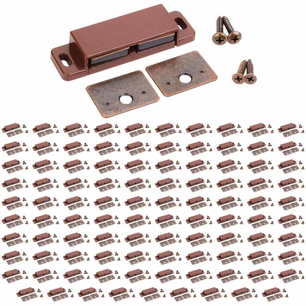(100 PACK) Double Magnetic Catch Kit in Brown