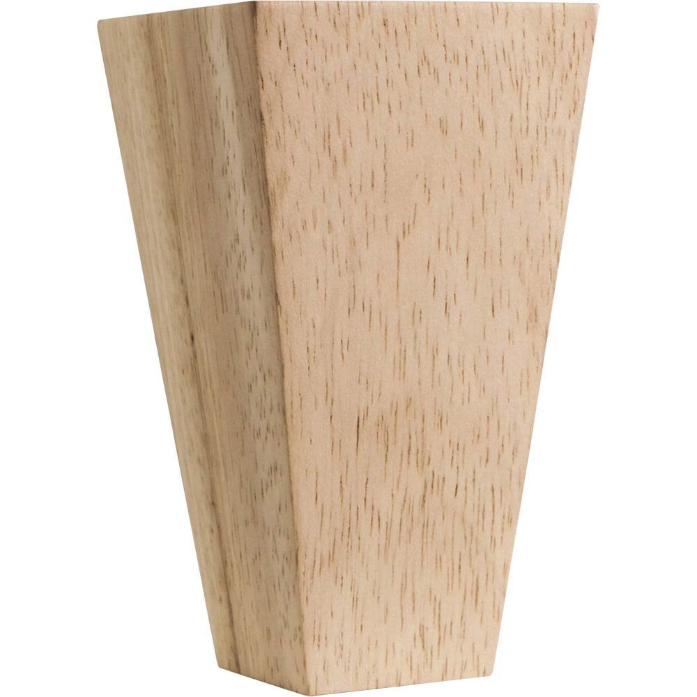 2 1/4" x 4" Shaker Style Tapered Bun Foot in Hard Maple Wood