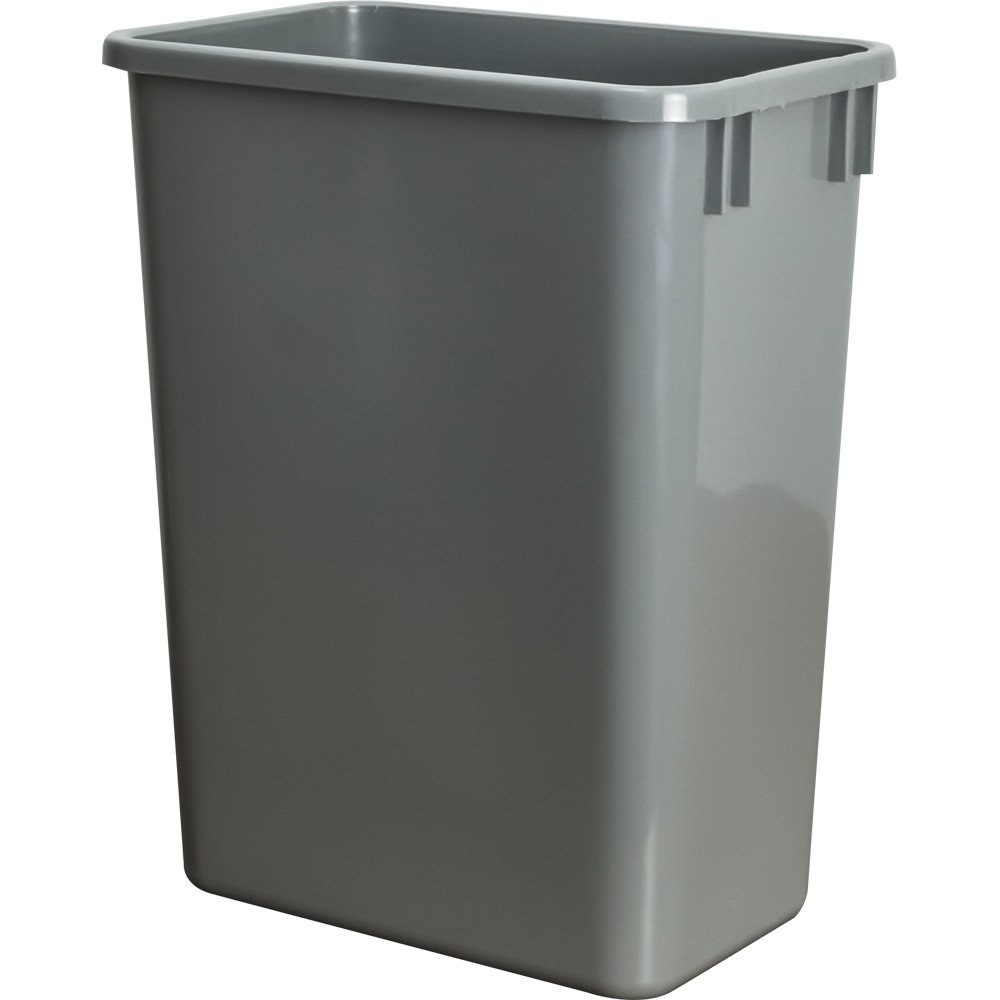 35-Quart Plastic Waste Container in Gray