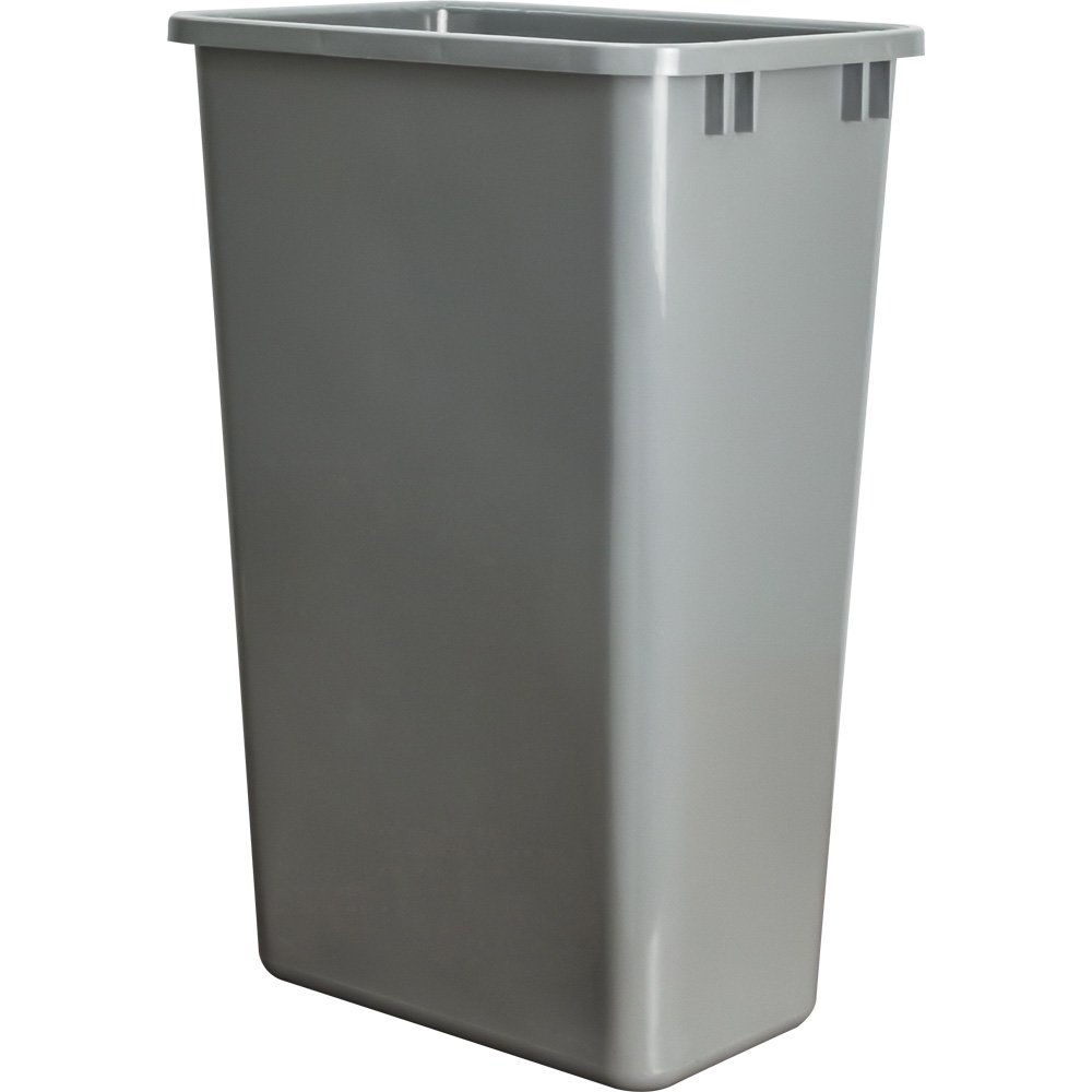 50-Quart Plastic Waste Container in Gray