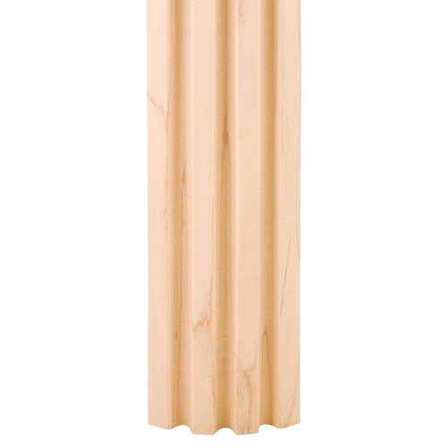 2-3/4" x 3/4" 3 Flute Corner Moulding in Poplar Wood (8 Linear Feet)