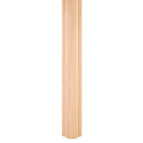 36" x 1-1/2" Column Moulding Half Round Smooth Pattern in Alder Wood