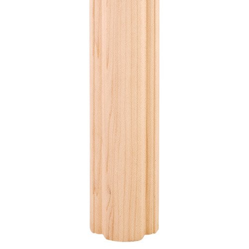 36" x 2-1/2" Column Moulding Half Round Smooth Pattern in Maple Wood