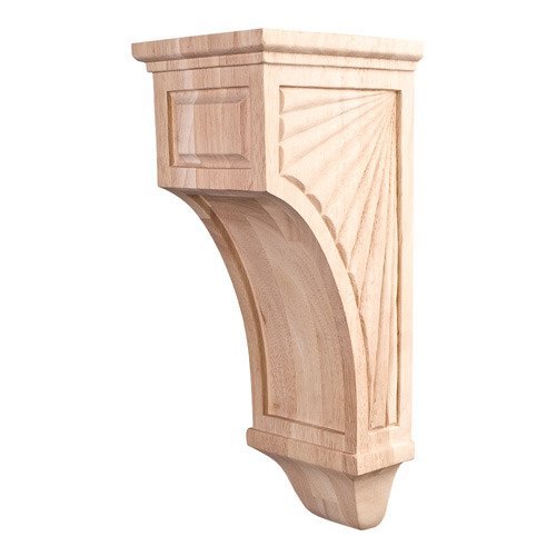 14" Scalloped Mission Corbel in Cherry Wood
